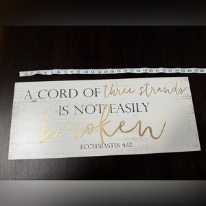 Inspirational Wall Art with Ecclesiastes Quote
Length 25 inches